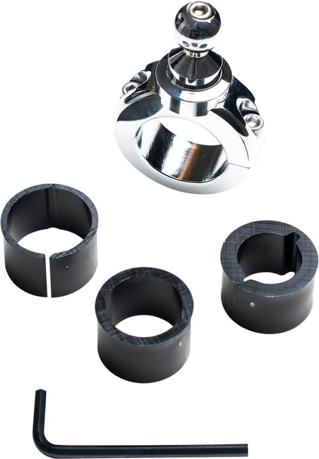 TECHMOUNT 5-30912C 5G Chrome Bar Mount Fixed for 1 1/4" and 7/8" Bars