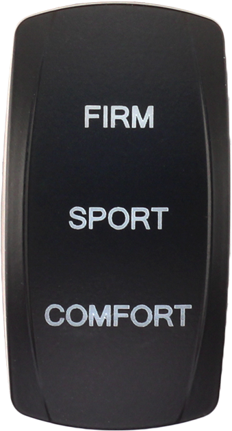 XTC Power Products SW00-00100048 Dash Switch Rocker Face - Firm, Sport, and Comfort Settings