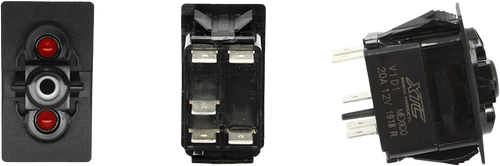 XTC Power Products Dash Switch Body Single with Red/Red Illumination – Part Number SW11-RR000000