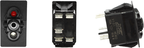 XTC Power Products Dash Switch Body with Single Accessory Red/Blue - Part Number SW11-RB000000