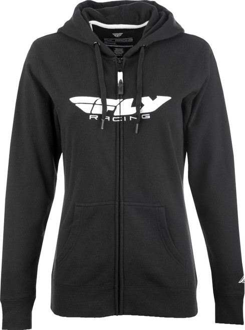 Fly Racing Women's Corporate Zip Up Hoodie - Black, Large