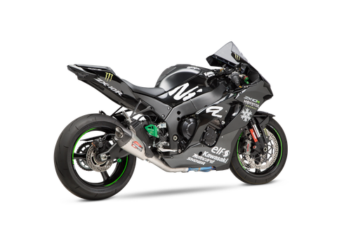 Yoshimura Exhaust Race AT2 3/4 System with Stainless Steel and Carbon Fiber for Kawasaki