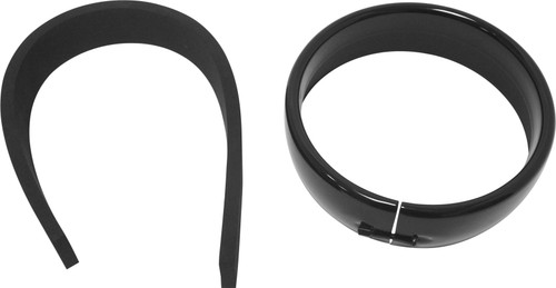 HardDrive 38-047GB Frenched Headlight Trim Ring in Black for 5 3/4 Inch Clamp Style