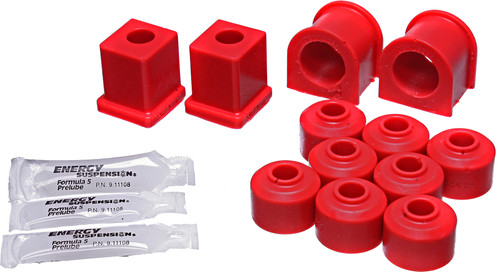 Energy Suspension 70.7002R Red Polyurethane Sway Bar Bushing Kit for Front and Rear