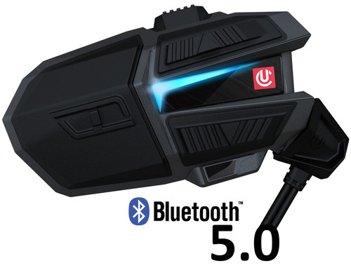 UCLEAR Motion 4 Lite Bluetooth Communicator – 4-Rider Intercom System with Up to 800m Range and Weatherproof Design