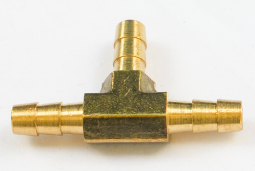 HELIX Brass Tee 5/16" Part Number 053-1450 for Radiator, Fuel, Oil, and Air Hoses