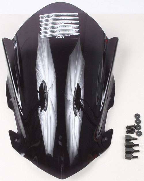 PUIG Windscreen Racing Dark Smoke Part 7004F for Motorcycles