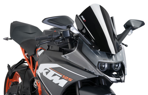 PUIG Windscreen Racing Black for Motorcycles - Part 7004N