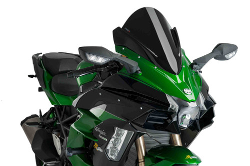 PUIG Windscreen Z Racing Black for Kawasaki - Part Number 9704N
