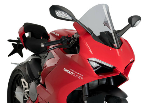PUIG Windscreen Racing Smoke Ducati 561-09690S - Enhanced Aerodynamics & Wind Protection