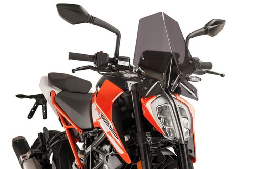 PUIG Windscreen Racing Dark Smoke for KTM - Part Number 9514F
