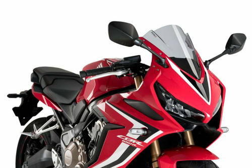 PUIG Windscreen Racing Smoke for Motorcycles - Part Number 3568H