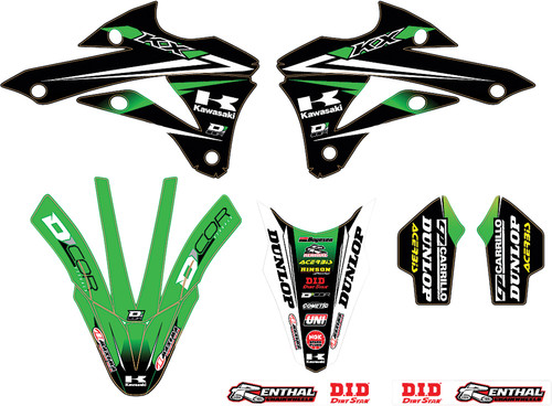 D-COR 2014 Monster Energy Kawasaki Team Green Graphics/Trim Kit - Part 10-20-514