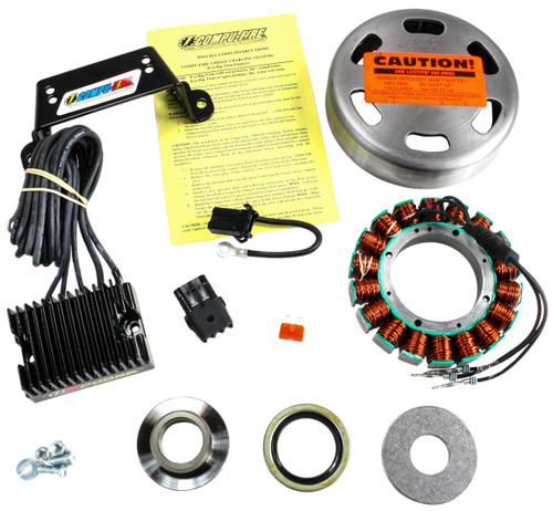 COMPUFIRE 55560 Charging System 40 Amp Vented Rotor for Harley Davidson Softail, Dyna, and FLT