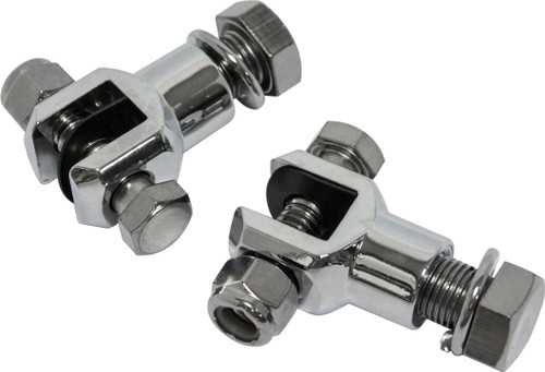 HardDrive Chrome Footpeg Clevis Mounts with 3/8" 24 Thread - Pair