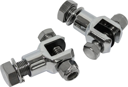 HardDrive Chrome Footpeg Clevis Mounts with 1/2" 20 Thread – Pair for OEM and Aftermarket Applications