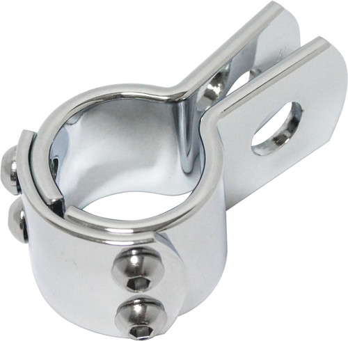 HardDrive 53-010 Three Piece Frame Clamp 1 1/4 inch Chrome for Custom Motorcycle Applications