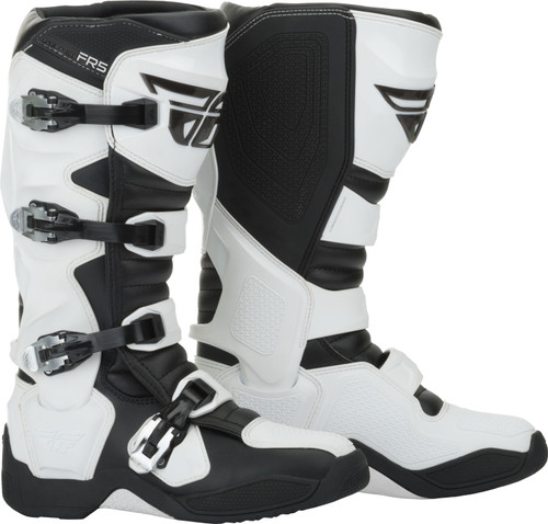 Fly Racing FR5 Boots White Size 11 – Durable Motocross Riding Gear with Impact Protection and Grip