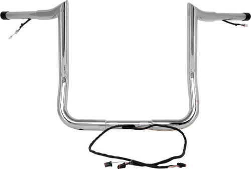 BAGGERNATION 14" Monkey Bagger Bar Prewired Chrome for Harley FLH/Flt – Part MBBPW-14 C