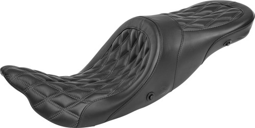 DANNY GRAY Longhaul 2 Up XL Air Diamond Stitch FLH/Flt '08 Up Motorcycle Seat (Part Number 21-412DIAAIR)