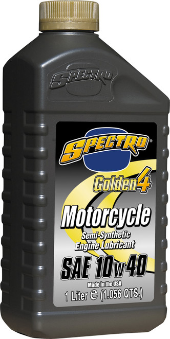 Spectro Golden M/C Semi Synthetic Motorcycle Oil 10W-40, 1 Quart - Part Number 310272