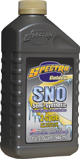 SPECTRO Golden Sno Semi Syn 2T Inject Oil - 1 Quart for Snowmobiles