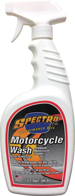 Spectro Premium Motorcycle Wash 1 Quart - Gentle Yet Powerful Cleaning Solution for Aluminum Wheels and All Surfaces