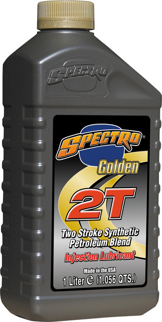 Spectro Golden Semi-Syn Injector Oil 2T - Part No. 310270, 1 Quart