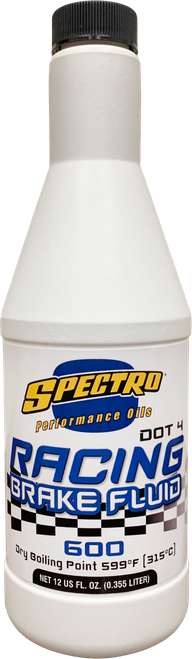 Spectro Dot 4 Racing 600 Brake Fluid – 12 oz Bottle