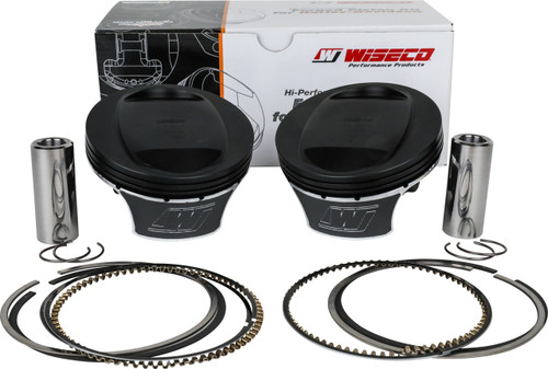 WiseCo Black Edition Piston Kit TC 103 CID 9:1 – High-Performance Motorcycle Piston Set