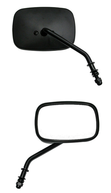 HardDrive OEM Style Short Stem Matte Black Right Mirror - Part 270532
