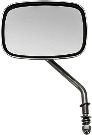 HardDrive 270159 OEM Style Short Stem Chrome Left Side Mirror for Vehicles