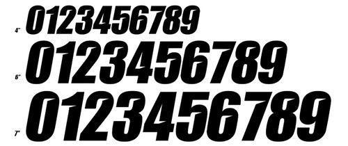 D-COR #8 Black 7 Slash Series Number Pack for Supercross and Motocross