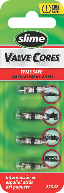 SLIME 22042 4-Piece Short Valve Cores for Tire Maintenance