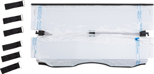 OPEN TRAIL WEST120-0037 Folding Windshield for UTVs with Polycarbonate Construction and Tool-Free Installation