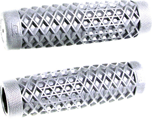 ODI Vans Cult V-Twin Motorcycle Grips White 7/8" – Classic Waffle Pattern with Vibration Dampening