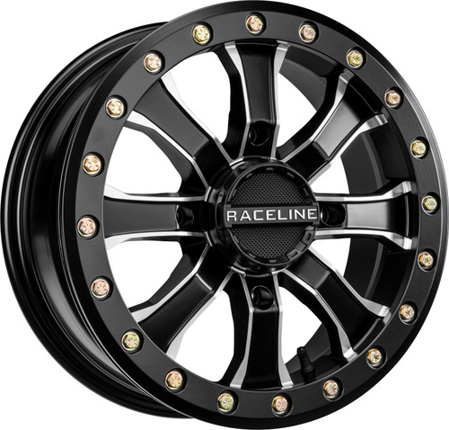 Raceline Mamba Bdlk Wheel 15x6 4/137 5+1 (+40mm) Black with Machined Accents