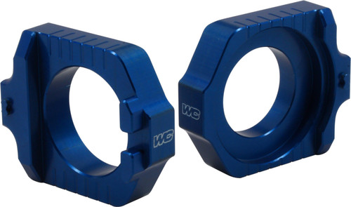 WORKS Elite Axle Block Kit for KTM/Husqvarna – Blue
