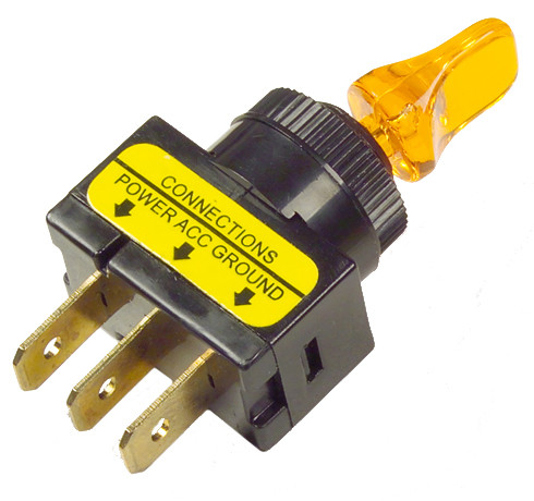 GROTE 82-1910 Yellow 20 Amp Toggle Switch for Automotive and Powersport Applications