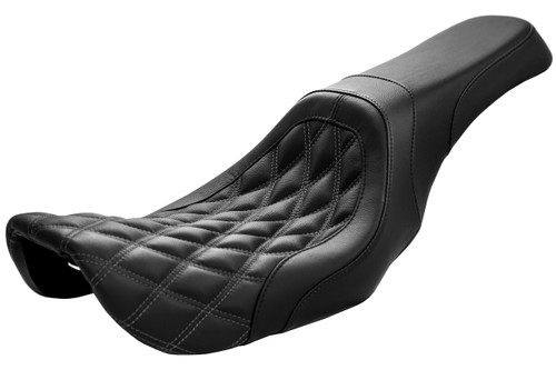 Danny Gray Weekday 2 Up Diamond Stitch Fixed Motorcycle Seat (Part Number 22-608DIA)
