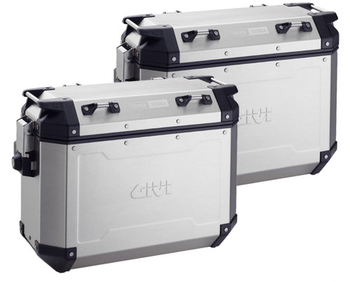 GIVI Obkn37a Outback Side Cases – 37 Liter Aluminum Motorcycle Luggage Set