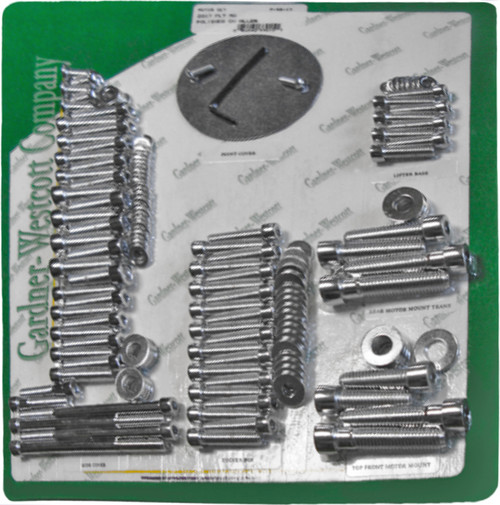 Gardner-Westcott P-48-17 Motor Set Hardware Kit for Flt M8 with Show Chrome Finish