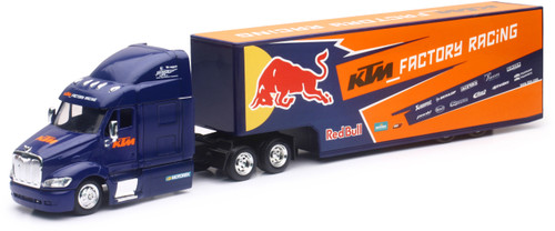 NEW-RAY Replica 1:43 Scale Red Bull KTM Race Truck - Die-Cast Model with Display Window Box