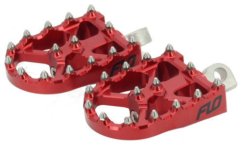 FLO Motorsport BMX Style Foot Pegs in Red - Part Number FPEG-800V3R