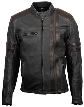 Scorpion EXO 1909 Vintage Leather Motorcycle Jacket with SAS-Tec Armor