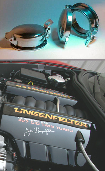 Lingenfelter Polished Cast Aluminum Flip Top Lemans Style Filler Cap Assembly
