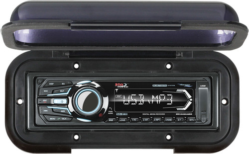 BOSS AUDIO MRC5B Universal Radio Cover – Black, Weather-Resistant