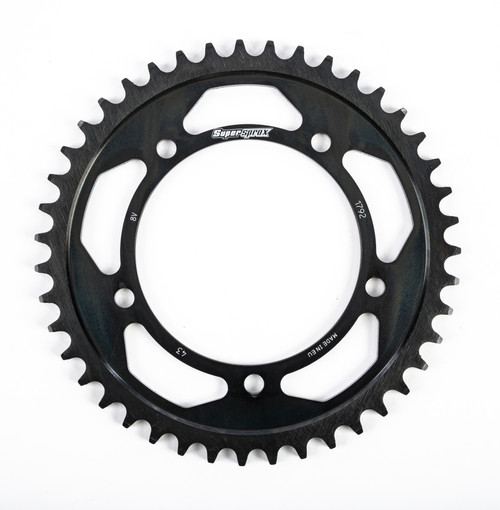 SuperProx RFA-1792-43-BLK Rear Edge Steel Sprocket 43 Tooth for 525 Series