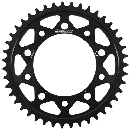 SuperProx RFA-1304-43-BLK Rear Edge Steel Sprocket, 43 Teeth for 525 Chain, Black Finish