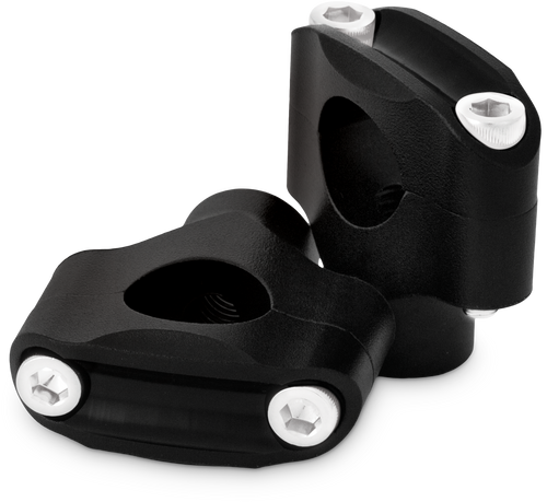 BURLY BRAND Reaper 1 1/2-inch Risers with 1-inch Bar Set - Texture Black